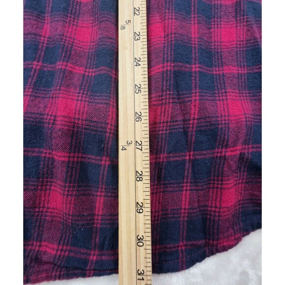 Chaps 2XL Mens Red Plaid Flannel Button Up Long Sleeve Shirt - Picture 7 of 7
